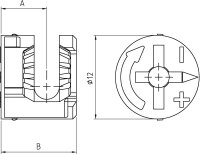 Exzentergehäuse Supra 12/12 mm ohne Abdeckrand blank