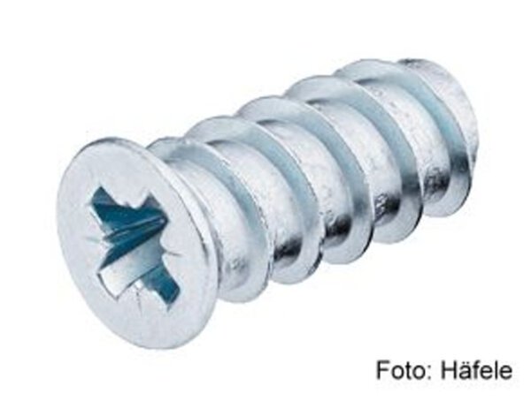 Euroschraube Häfele Varianta für Rollschubführungen Senkkopf 5 mm in Holz 6,2x13,5 mm 20 Stück