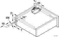 Unterflurführung Vollauszug Blum Tandem 560 H mit Öffnungsmechanismus Tip-On