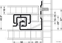 Unterflurführung Vollauszug Blum Tandem 560 H mit Öffnungsmechanismus Tip-On