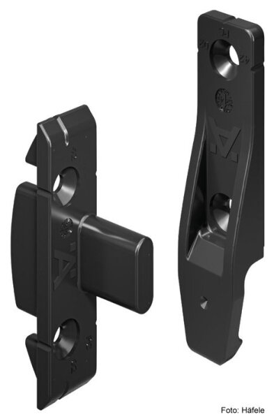 Einhängebeschlag-Set, Häfele Pacofix SF-G-L mit Rastnase