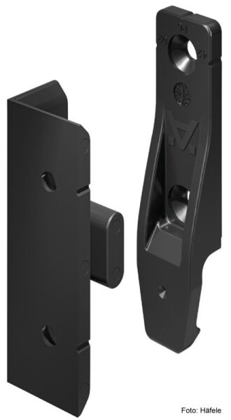 Aufdopplungsbeschlag-Set, Häfele Pacofix DF-L mit Rastnase