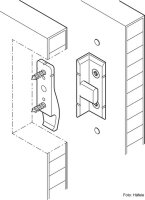 Aufdopplungsbeschlag-Set, Häfele Pacofix DF-L mit Rastnase