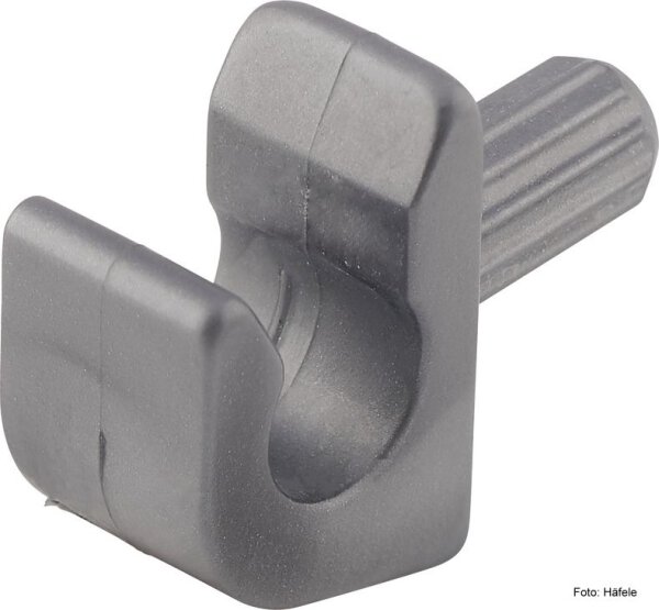 Drahtgitterhalter für Bohrloch 5 mm Kunststoff silberfarben