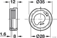 Schrankaufhänger zum Einbohren mit...