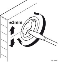 Schrankaufhänger zum Einbohren mit Höhenverstellung Häfele