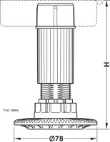 Sockelfuß Set Häfele AXILO® 78 Bauhöhe 60 mm