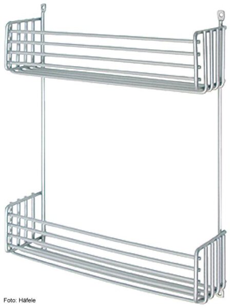 Türregal, Stahl, weißaluminium, zum Schrauben auf die Schranktür