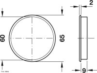 Lüftungsgitter rund Kunststoff 65/60 mm