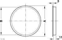 Lüftungsgitter, Massivholz, rundum gefalzt, Buche Ø 120 mm
