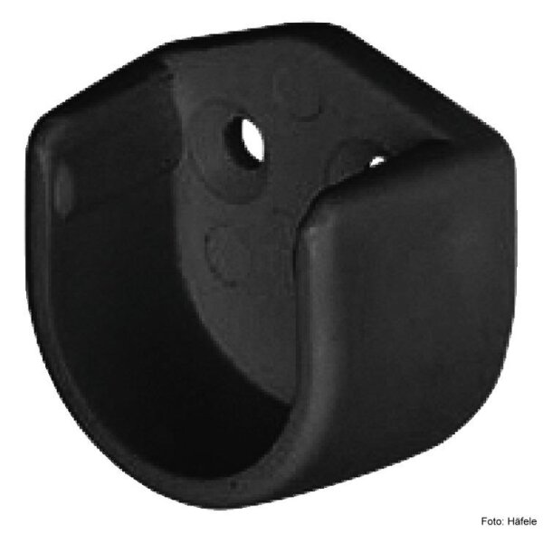 Schrankrohrlager für Schrankrohr rund Ø 18 mm schwarz