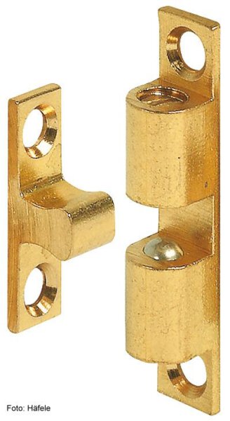 Doppel-Kugelschnäpper Höhe Schnäpper: 60 mm Messing poliert