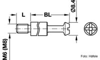 Exzenterbolzen Häfele Maxifix M6x10 mm Bohrmaß 35 mm