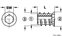 Eindrehmuffe mit Abdeckrand gelb chromatiert M6/10,0x15,0 mm