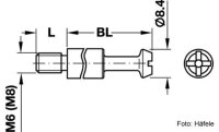 Exzenterbolzen Häfele Maxifix M8x10 mm Bohrmaß 55 mm