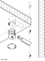 Exzentergehäuse Minifix Ø 15 für Holzdicke ab 13 mm ohne Abdeckrand vernickelt