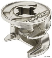 Exzentergehäuse Minifix Ø 15 für Holzdicke ab 15 mm ohne Abdeckrand vernickelt