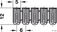 Spreizmuffe Polyamid ohne Bund 5,0x12,0 mm