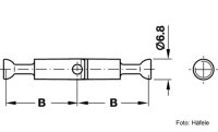 Gehrungsverbinder Minifix mit Gelenk Bohrmaß 24 mm