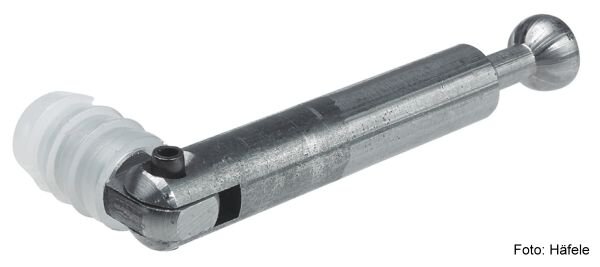 Gehrungsverbinder Minifix einseitig mit Muffe Bohrmaß 44 mm