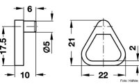 Fachbodensicherung 5 mm für Fachbodendicke 16 mm