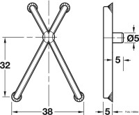 Fachbodensicherung 5 mm für variable Fachbodendicke