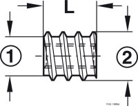 Eindrehmuffe mit Schraubschlitz verzinkt M4/8,0x8,0 mm