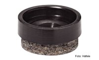 Gleiter-Einsatz für Parkett, Laminat, Marmor Kunststoff schwarz D=17 mm