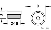Gleiter-Einsatz für Parkett, Laminat, Marmor Kunststoff schwarz D=17 mm