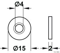 Gegenplatte für Magnetverschlüsse zum Schrauben D=14 mm