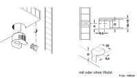 Verbindergeh&auml;use Rafix 20 wei&szlig;aluminium ohne Wulst f&uuml;r Holzdicke 19 mm