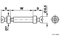 Doppelbolzen Rafix 20 verzinkt 5/16-22 mm