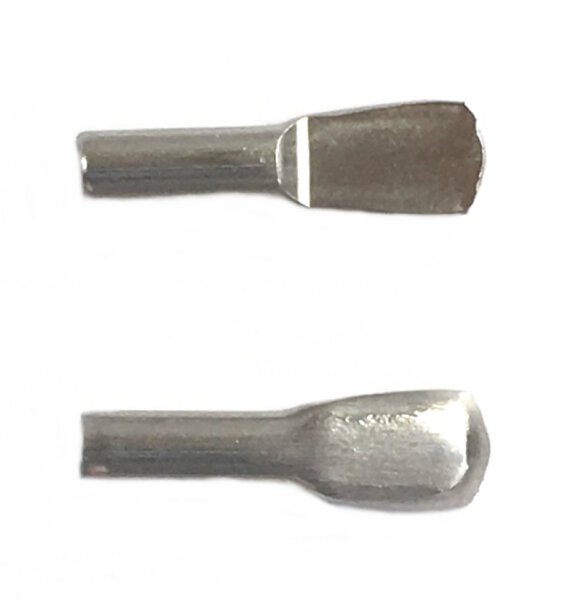 Bodenträger Stahl vernickelt Löffelform 4 mm