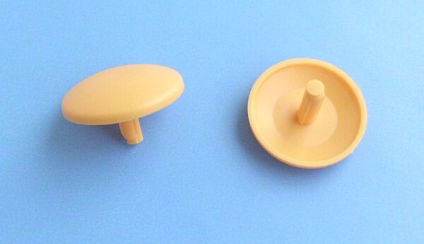Abdeckkappen für Kopflochgebohrte Schrauben 3,0/18 mm Safrangelb 20 Stück