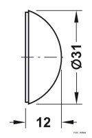 Wandtürpuffer selbstklebend Durchmesser 31 mm Schwarz