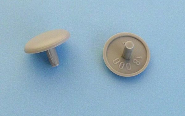 Abdeckkappen für Kopflochschrauben 2,5/15 mm Staubgrau 30 Stück