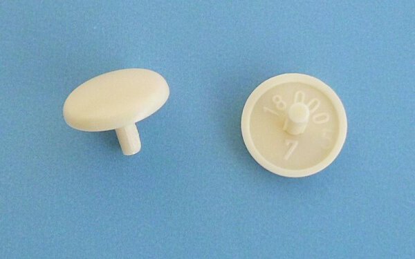 Abdeckkappen für Kopflochschrauben 3,0/12 mm Hellelfenbein 25 Stück