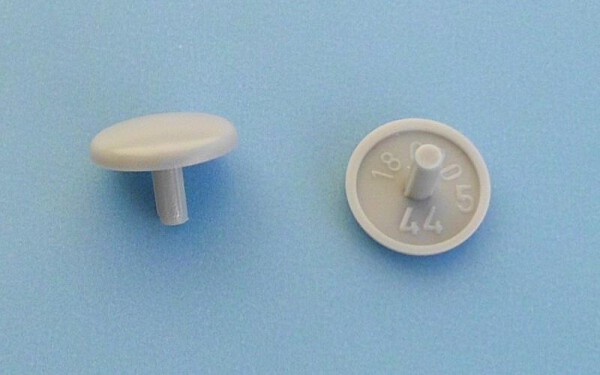Abdeckkappen für Kopflochschrauben 3,0/12 mm Silbergrau 25 Stück