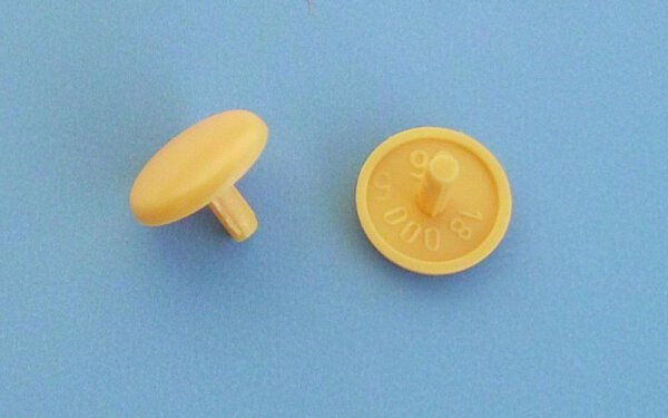Abdeckkappen für Kopflochschrauben 3,0/15 mm Safrangelb 20 Stück