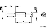 Exzenterbolzen Häfele Minifix S100 M6x12x34 mm
