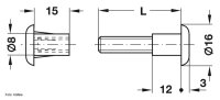 Verbindungsschraube 29-36 mm weiß