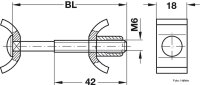 Arbeitsplattenverbinder 65 mm