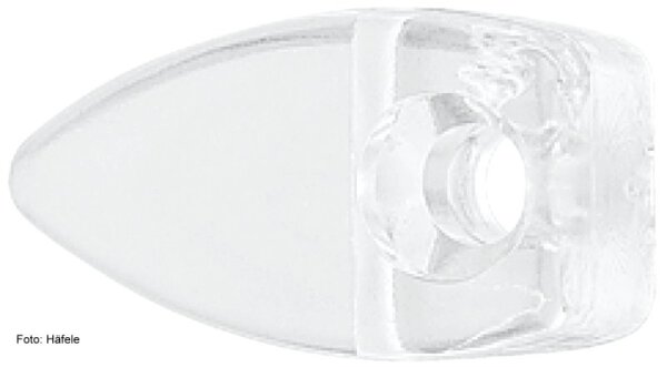 Glas- und Spiegelhalter Kunststoff transparent oval
