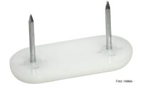 Möbelgleiter mit Stift Kunststoff 44x16 mm weiß