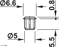 Abdeckkappen 5/6,6 mm Weiß 20 Stück
