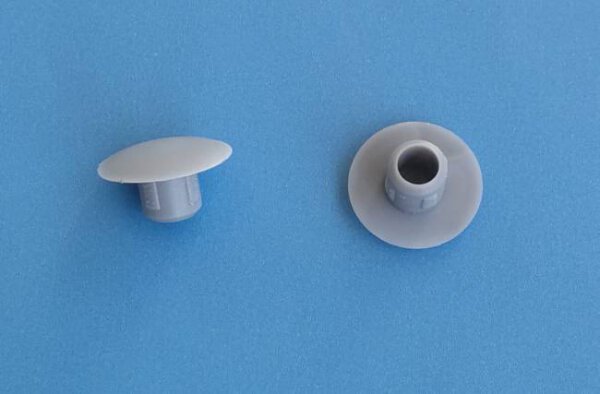 Abdeckkappen 6/13 mm Silbergrau 100 Stück