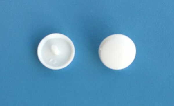 Abdeckkappen Kopflochschrauben mit Bund 3,0/17 mm Weiß 25 Stück