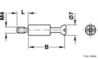 Exzenterbolzen Häfele Minifix S100 M4x7,5x34 mm 1 Stück