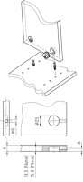 Exzentergehäuse D-25 mm Zinkdruckguss ohne Abdeckrand 1 Stück