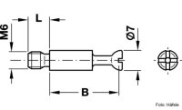 Exzenterbolzen Häfele Minifix S100 M6x7,5x34 mm 4 Stück